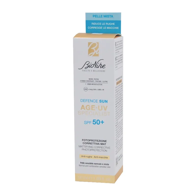 Bionike Defence Sun Age UV Specialist SPF 50+ Fotoprotezione Correttiva Mat Pelle Mista
