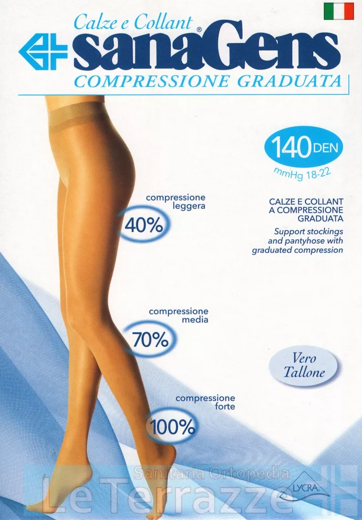 SANAGENS collant 140 Den  a compressione graduata