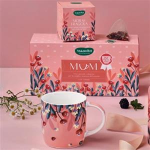 NEAVITA KIT MAMMA INFUSO MORA E FRAGOLA CON TAZZA ROSA