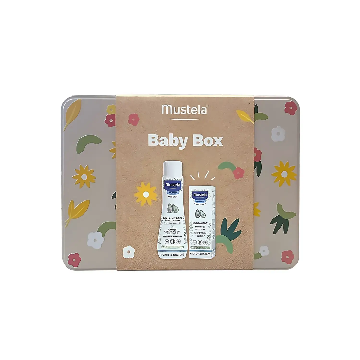 MUSTELA Set Regalo Cofanetto in Latta con Bagnoschiuma e Crema Idratante